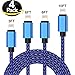 Creddeal Lightning Cable, iPhone Charger Cable 4Pack (3FT 6FT 6FT 10FT) Nylon Braided Fast Charging Cord for iPhone X/8/8 Plus/7/7 Plus/6/6 Plus/6s/6s Plus/5/5s/5c/SE/iPad/iPod(Blue)