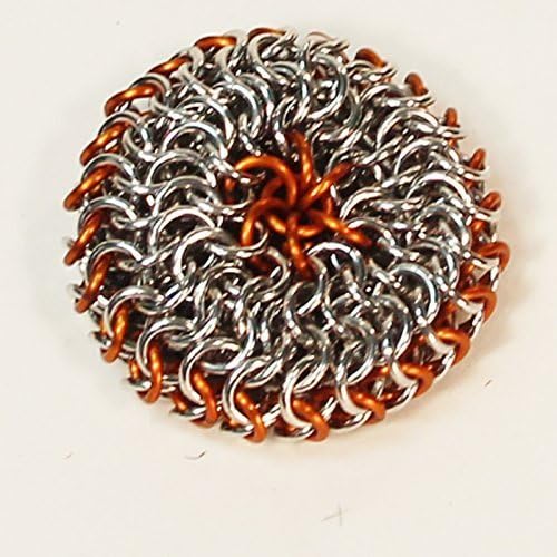 Dragon Droppings Chain Mail Metal Footbags-Silver and Orange