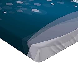 Ambesonne Christmas Fitted Sheet, Fantasy Backdrop