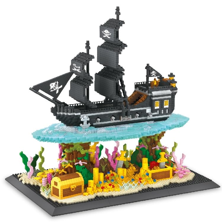 Etarnfly Pirates Ship Building Blocks Set-Micro Mini Bricks Kit Toy, MOC Model Gift for Adults and Kids Age 8 Plus Years Old(4059 Pcs)