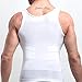 Mens Compression Shirt, Body Shaper Workout Tank Tops Training Shirt Undershirts … (XL, White)