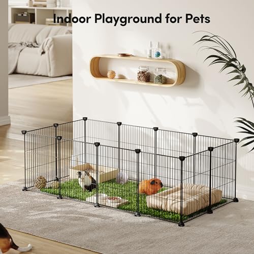 Tespo Pet Playpen, Small Animal Cage Indoor Portable Metal Wire Yd