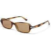 SOJOS Trendy Polarized Petite Rectangle Sunglasses Womens Mens Retro Skinny 90s Y2K Thin Shades SJ2376