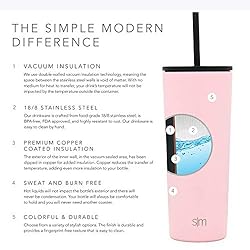 Simple Modern Insulated Tumbler with Lid and Straw