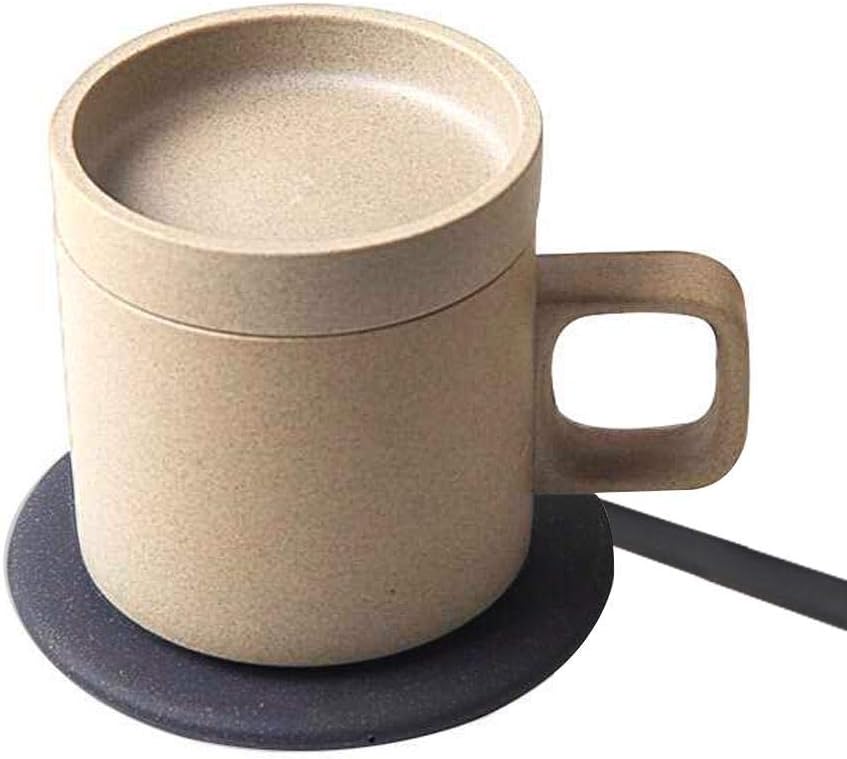 2 in 1 VH Wireless Charging Mug,55 Degrees USB Rechargeable Heating Coaster/Coffee Cup,Intelligent Vibrating Constant Temperature to Send Boys & Girls Birthday Gift Birthday
