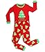 Elowel Girls Red And Green Christmas Tree 2 pc pajamas Set Size 8