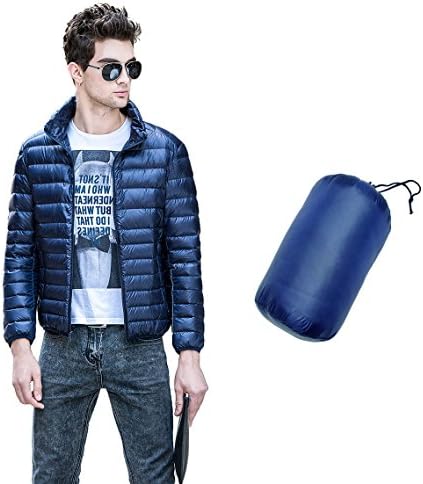 Oriental Pearl Men's Ultra Light Packable Down Coat Lightweight Puffer Jacket