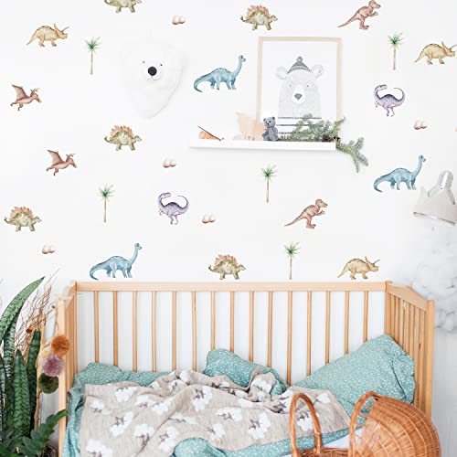 YouRfocus Watercolor Dinosaur Wall Decals