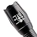 CISNO 5 Modes 1200 Lumens Cree T6 LED Zoomable Handheld Flashlight Tactical Adjustable Focus Torch for Hiking Light Lamp No Battery
