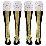 Gmark Womens Fun Chicken Legs Image Cute Cotton Athletic Soccer Knee High Socks 2-Pair Size Medium