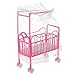 MonkeyJack Pink Baby Cot Bed + Rocking Bed + Baby Stroller + Rocking Horse Nursery Room Accessory for 10cm/3.94inch Dolls