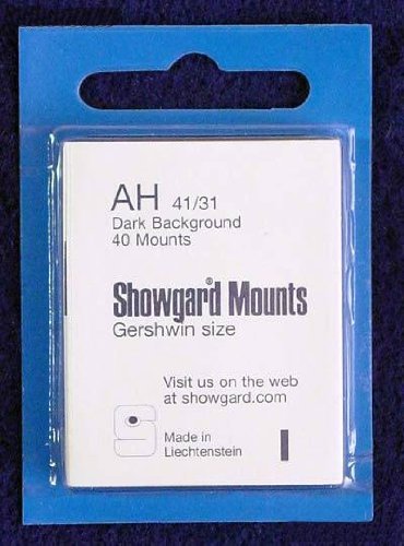 Showgard Pre-Cut Black Stamp Mounts Size AH41/31