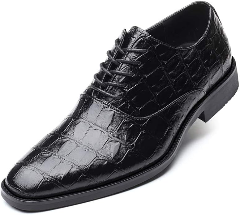 Jumuland Mens Business Leather Dress Shoes Classic Modern Pointed Toe Lace up Oxford for Men