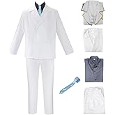 GWOKDAN Men Cosplay Costume Anime Uniform Navy hero Cloak Suit Halloween Outfits