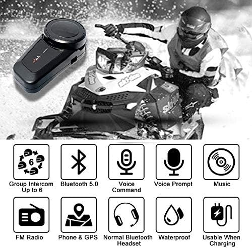 QSPORTPEAK Motorbike Helmet Bluetooth Headset Communication Systems Kit - Image 4