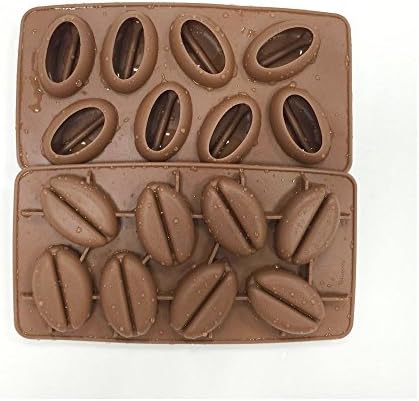 cool coffee beans ice tray | ice mold | DIY Silicone Bakeware Baking Mold | Chocolate Mold | Coffee Beans shape tray(Set of 2 ) ¡­