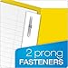Oxford Two-Pocket Folders w/Fasteners, Yellow, Letter Size, 25 per Box (57709)