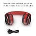 G-Cord® Bluetooth Wireless Headphones Foldable Stereo Headset with Mic (Black)