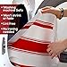 Kitchen Dish Towels - Set of 4 Cotton Tea Towels 20 x 28 inch - Best Dish Cloths for Hand Towels or Embroidery in Vibrant Colors - Red
