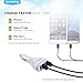 Lumsing USB Car Charger, 4-Port USB Charger for iPhone SE, iPhone 6/ 6 Plus, iPad Air 2/ mini 3, Smartphone Tablets and more(White)