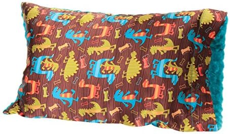 Allyzabba Soft Plush Pillow Case Dino - Aqua