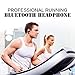 Bluetooth Headphones, KOOWIEN Bluetooth 4.1 Stereo Wireless Earphones Sports Earbuds Headset for Gym Running Exercise with Mic(8 Hours Play Time, IPX4 Sweatproof, Secure Ear Hooks Design)- Black