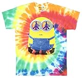 Minions Hippie Minion Mens Tie Dyed T-Shirt (Large)