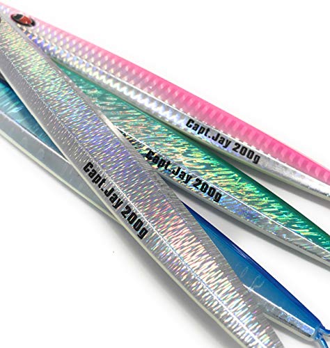 Fishing Saltwater jigs Speed Jigging Slow Jigging Pitching Lures,Vertical Jigging Artificial Lures Jigging Lure Fishing jigs (Blue, 200g) - Thumbnail 5