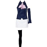Poetic Walk Anime Womens Costume Pink Bow Maid Cosplay Party Dress Halloween Outfit