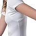 Women's Sweatproof Undershirt | Cotton Scoop Neck T-Shirt with Underarm Sweat Pads | Original Fit | Aluminum-Free Alternative | White | Large