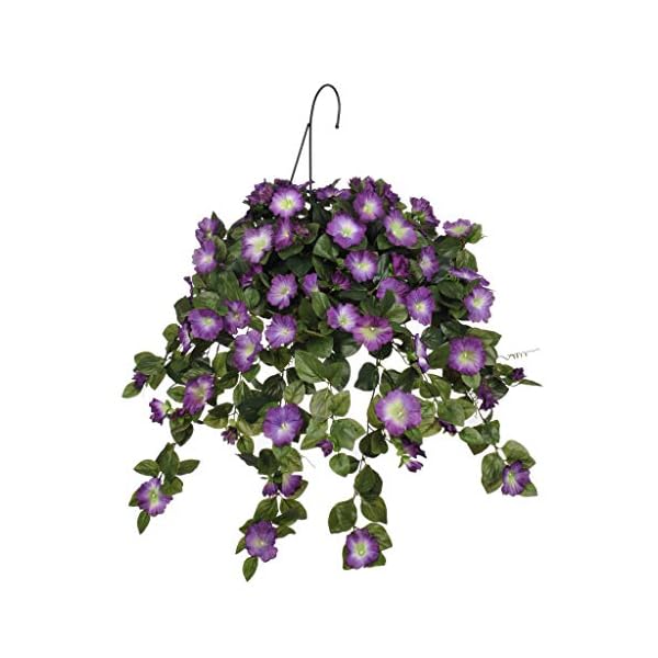 House of Silk Flowers Artificial Violet Petunia in Water Hyacinth