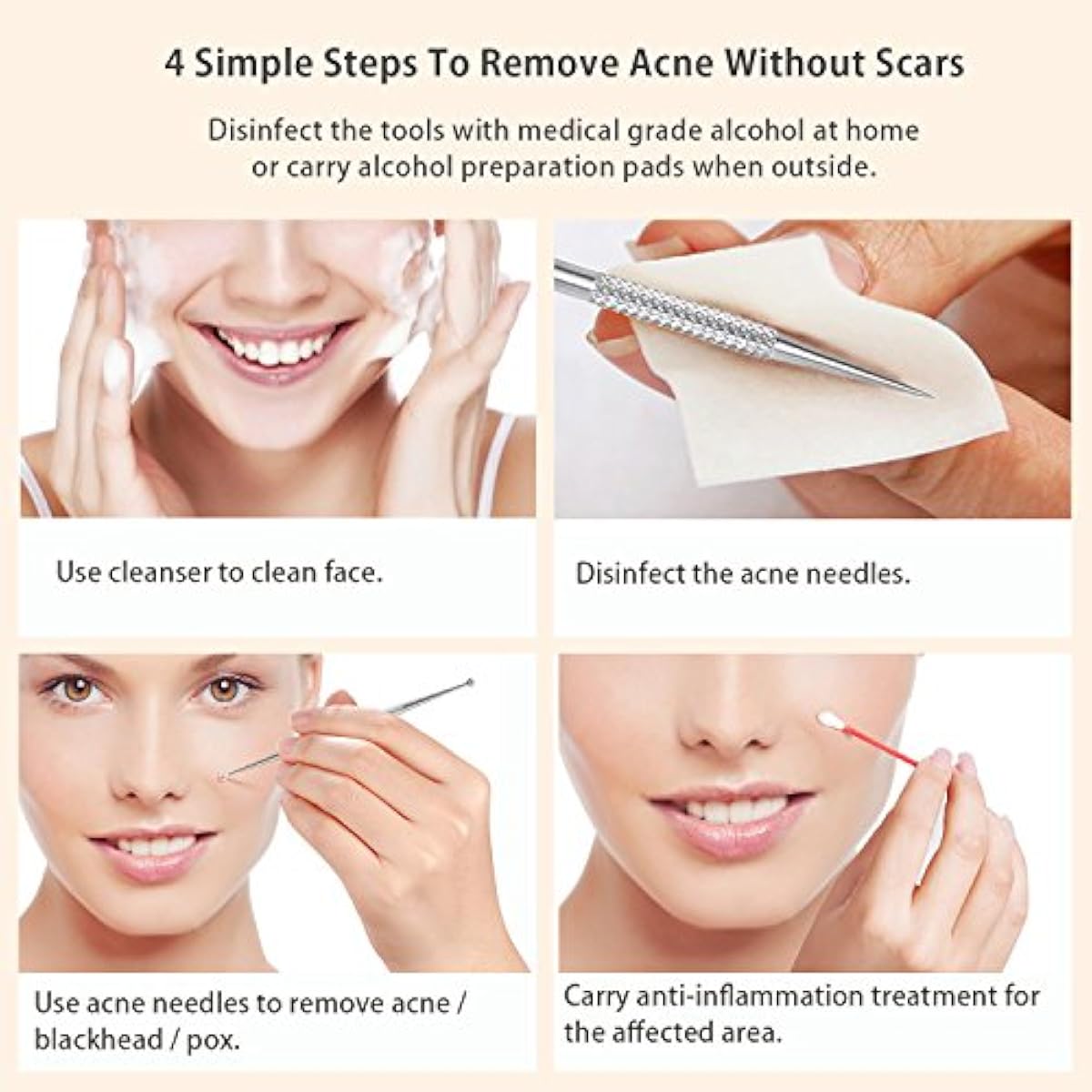 BESTOPE Blackhead Remover Pimple Comedone Extractor Tool Best Acne