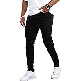 Mens Jeans Skinny Stretch Premium High Rise Colored Jeans Expandable Waist