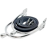 SanBluff Women's English Bumper Spurs Set - Zinc Alloy Chrome Plated Gentle Riding Spurs 0.6 inch Short Neck &amp; Leather Straps for Equestrian, Trail Riding and Western Shows