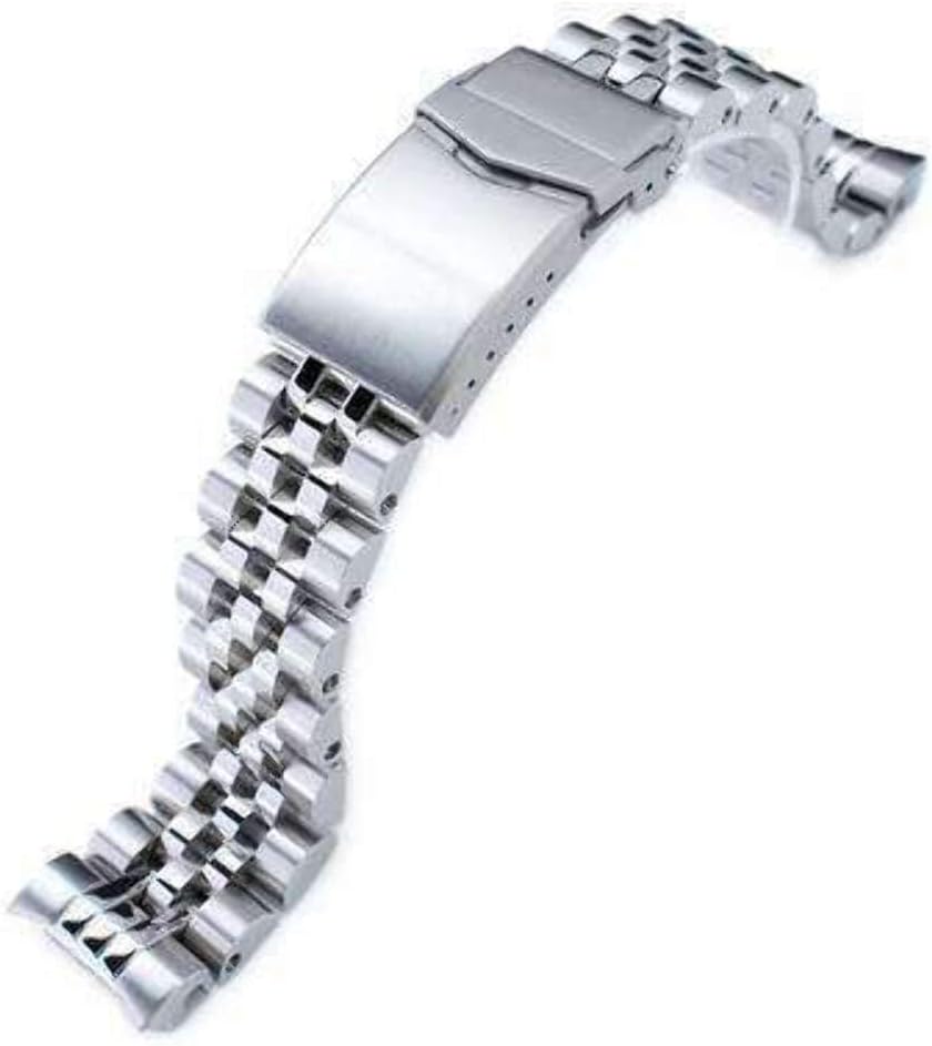 20mm Angus Jubilee 316L Stainless Steel Watch Bracelet for Seiko MM300 Prospex Marinemaster SBDX001, Brushed/Polished, V-Clasp