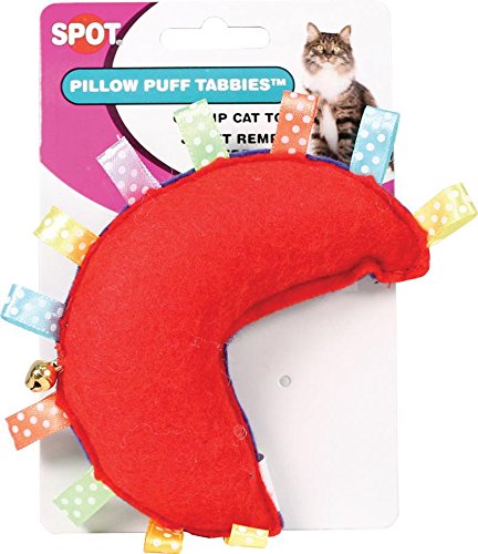 Spot Ethical Pets Crescent Pillow Puff Tabbies Cat Toy With Catnip