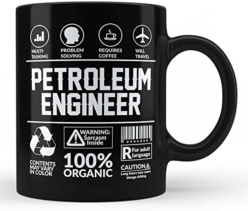 Funny Sarcastic Unique Gift For Petroleum Engineer Job Profession Professional Black Coffee Mug By HOM