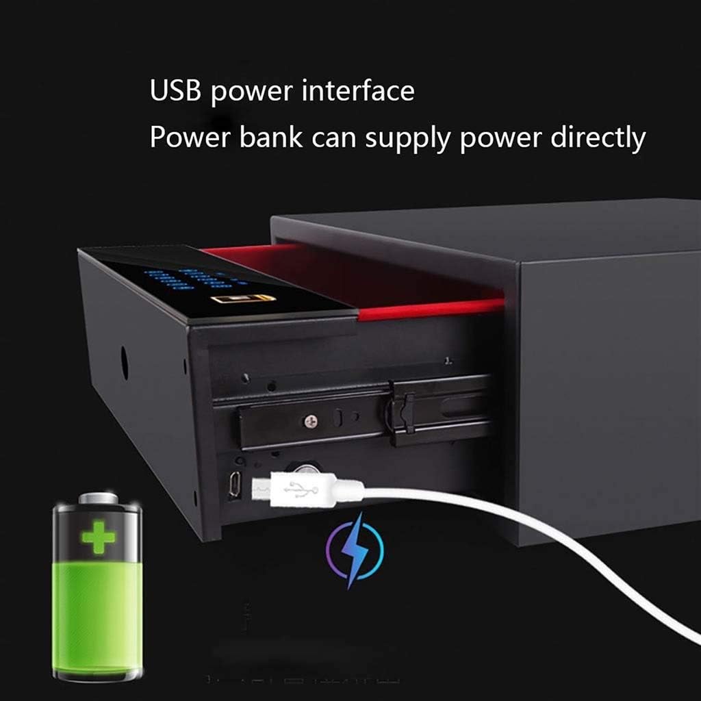 Mgo Fingerprint Safe Drawer Safe Fingerprint Lock Electronic Digital Security Insurance Smart Electronic Cabinet Lock Cabinet Steel Structure for Home Office Hotel (Size : D): Home & Kitchen