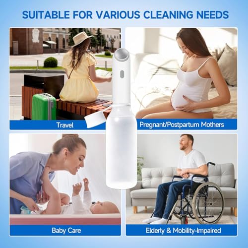 Premium Portable Bidet Travel Shattaf High Pressure Rechargeable Electric Handheld Travel Bidet Spray Bottle Water Bottle Pump Sprayer for Camping toilet Essentials Personal Hygiene Care for Women Men