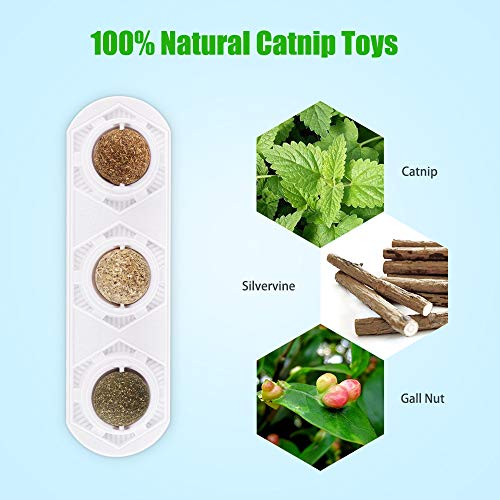 Peteast Catnip Toy, Edible Catnip Ball Safe and Healthy Catnip cat Family Chasing Game Toys, Cleaning Teeth, Protecting The Stomach
