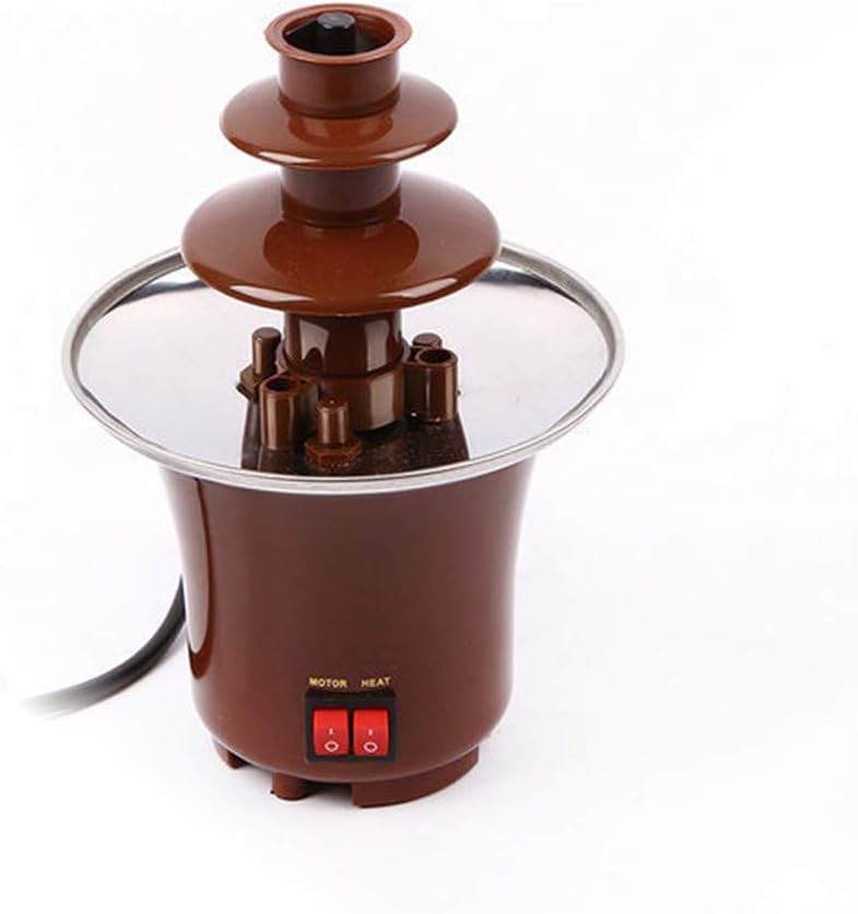 LQKYWNA 3 Tiers Chocolate Fondue Fountain, Home Melting Tower Chocolate Machine 0.5 Pound Capacityfor Home Party Restaurant