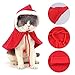 Legendog Cat Costume Pet Christmas Costume Red Velvet Pet Cape Cat Cloak with Christmas Hat Cat Apparel for Cats and Small Dogs