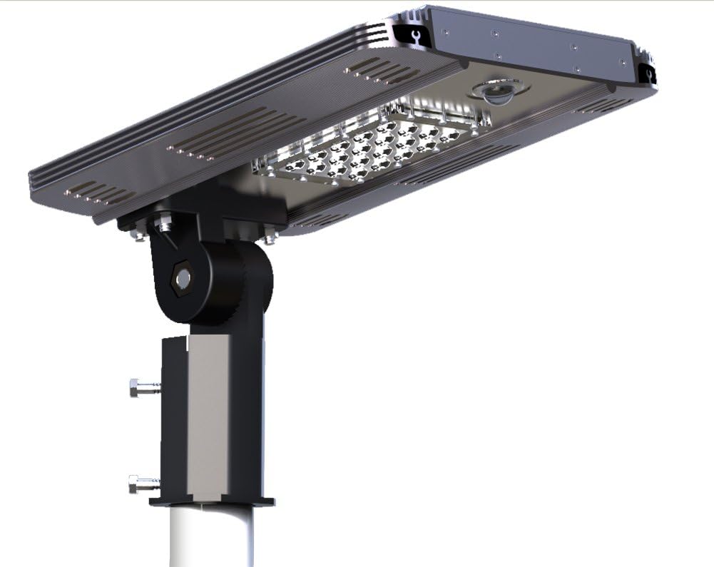 Luxxi High Lumens 20PCS High Brightness LEDs Solar Rechargeable and Intergreated Powered Street Light All In One Outdoor Solar Street Light with Perfect Design - White Light