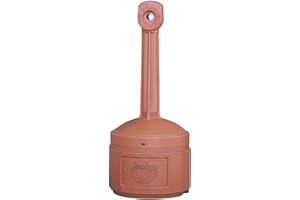 Justrite, Original Smoker’s Cease-Fire Outdoor Ashtray, Polyethylene Standing Ashtray with Steel Bucket, 4 Gallon, Terracotta, 26800T