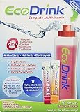 EcoDrink Complete Multivitamin & Minerals Drink Mix - 15 Orange + 15 Berry - 30 Packets Total Plus a Reusable, BPA-Free Shaker Bottle Included