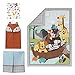 Lambs & Ivy Two of A Kind Noah's Ark Animals 4 Piece Crib Bedding Set, Blue/Gray