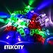 Etekcity LED Finger Lights 100 Pack Finger Ring Glow Sticks for Kids Adults Bright Party Favors Party Supplies for Holiday Light up Toys Assorted Color