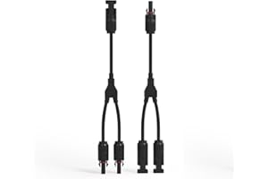 Renogy Solar Connectors Y Branch Parallel Adapter Cable MMF+FFM Pair