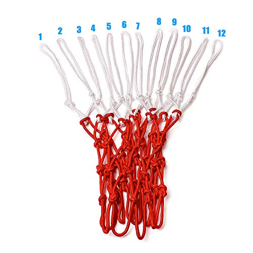 Wpxmer 2 Pack Basketball Net Replacement Heavy Duty Outdoor and Indoor All Weather Thick Nets 12 Loops