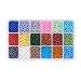 Pandahall Elite 1 Box 18 Color 8/0 Glass Seed Beads 3mm About 9000 Pieces Assorted in Storage Box